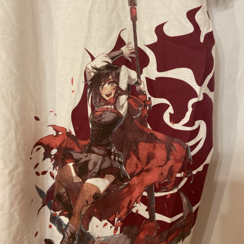 Rooster Teeth RWBY Official Licensed T-Shirt White Anime Size Med Lootcrate 2017
