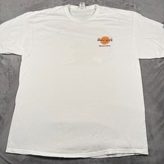 Vintage 90s Hard Rock Cafe Nashville T-Shirt Mens XL White Guitar Graphic Casual