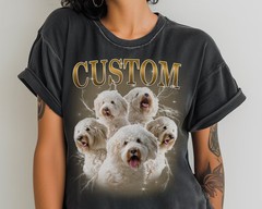 Custom Pet Portrait Personalized Comfort Tee Dog Cat Memorial Gift Shirt