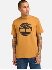 Timberland Men’s Kennebec River Tree Logo Half Sleeve T-Shirt Yellow Size XL
