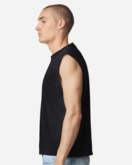 Tom Of Finland Art inspired bottom embroidery Men Black cotton muscle T-shirt