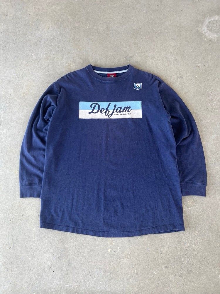 Vintage Y2K 00s Def Jam University Records Long Sleeve T-Shirt Size Large