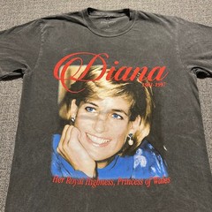 Princess Diana Shirt Large Moby Thrift Vintage Style 90s Rap Tee Queen Of Hearts