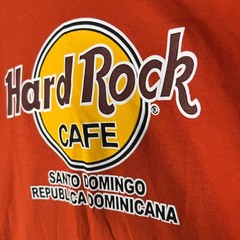 Hard Rock Cafe Santo Domingo T-Shirt Mens XXL Orange Dominican Republic
