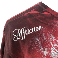 AFFLICTION MENS RELINQUISH T-SHIRT BURGANDY RD A1146