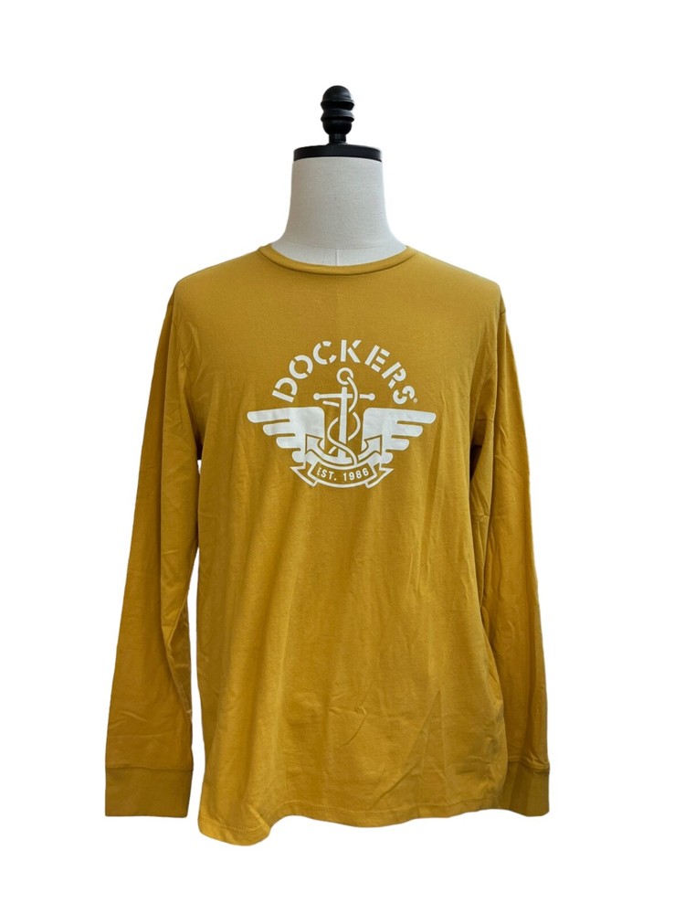 Dockers Mens Gold Graphic T-Shirt L