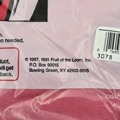 Vintage Fruit of the Loom Men’s Size Small 34-36 Pocket T-Shirt 1991 Pink ~ NOS