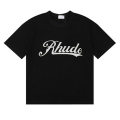 NEW RHUDE Men Women High Quality Leisure Cotton Short Sleeve POLO T-Shirt M-2XL