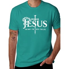Jesus The Way The Truth The Life Shirt Christian Cross Faith Religious Gift Tee