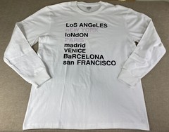 Urban Label White Fashion Shirt Sz XL Fashion Cities Los Angeles New York Paris