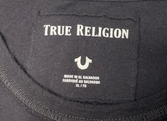 True Religion Men’s Mixed Media Gold Foil Graphic Tee T-Shirt in Black Size XL