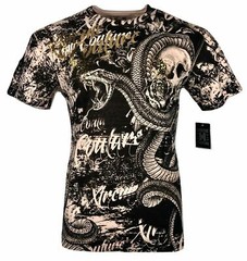Xtreme Couture By Affliction Men’s T-Shirt BLACKTOOTH Skull Biker MMA XS-5X