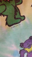 LIQUID BLUE GRATEFUL DEAD SPIRAL BEARS TIE DYE S Small TSHIRT T-shirt 1995 VTG