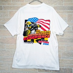 Daytona USA Motorsports Experience T-Shirt Men’s XL Hanes Heavyweight White