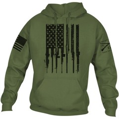 Grunt Style Rifle Flag 2.0 Pullover Hoodie – Military Green