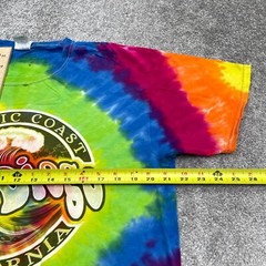 Colortone Tie-Dye Graphic T-Shirt Mens Large Multicolor Crew Neck Cotton Tee