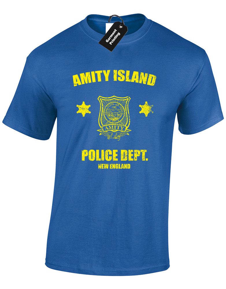 Amity Police Retro Great White Shark Funny Cult Movie Unisex T-Shirt