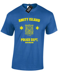 Amity Police Retro Great White Shark Funny Cult Movie Unisex T-Shirt