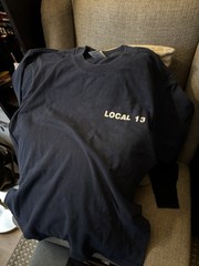 Vintage Santa Monica Airlines Local 13 Longsleeve T-Shirt Navy Medium