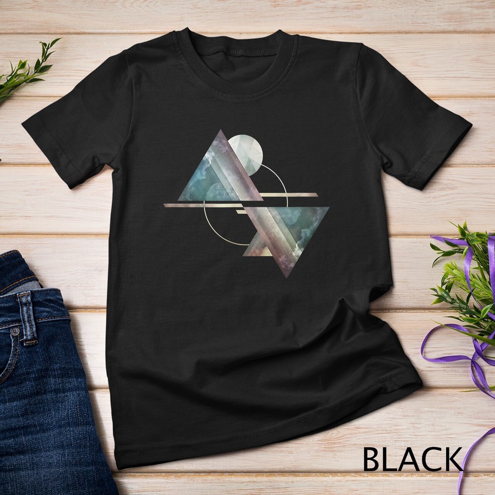Geometric Mountains T-Shirt- Abstract Mountain Camping Tee Unisex T-shirt