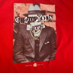 Muerte Hustle Daily Champions Graphic T-Shirt 3XL Red Hip Hop Streetwear Mens
