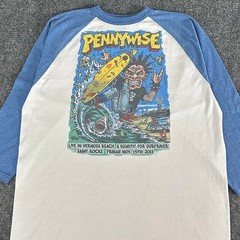 Rare Pennywise Band Surfrider Foundation Concert Raglan Graphic Tshirt Size L