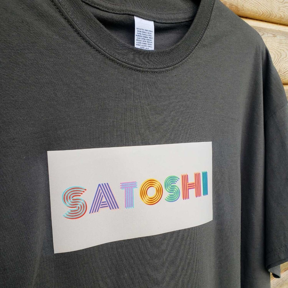 Satoshi Bitcoin T-Shirt Dark Grey – BTC Cryptocurrency Satoshi Nakamoto – New