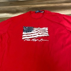 Polo Ralph Lauren T Shirt Red American Flag Graphic T Shirt Men’s 2XB Pony