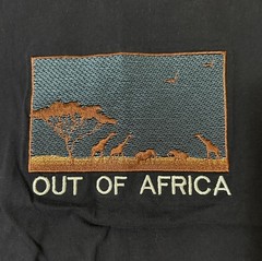 Out Of Africa Punch Mens T-Shirt 100% Cotton Made in Kenya Size M Black