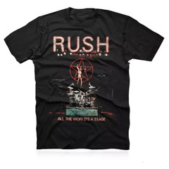 Rush All The World’s A Stage Vintage Rock Band T-Shirt S-5XL