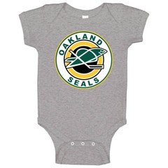 Oakland Seals Retro Hockey Logo Baby One Piece