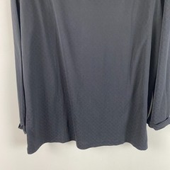 Giorgio Armani Etihad Black Henley Shirt Soft Viscose Logo Size Small/medium