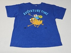 Adventure Time Cartoon Network T-Shirt Blue Youth XL Finn Jake 2010