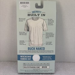 Duluth Trading Co Men’s White Go Buck Naked Performance Crew Undershirt Size L