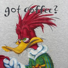Vintage Universal Studios T-Shirt Mens OSFA Sleep Woody Woodpecker Got Coffee