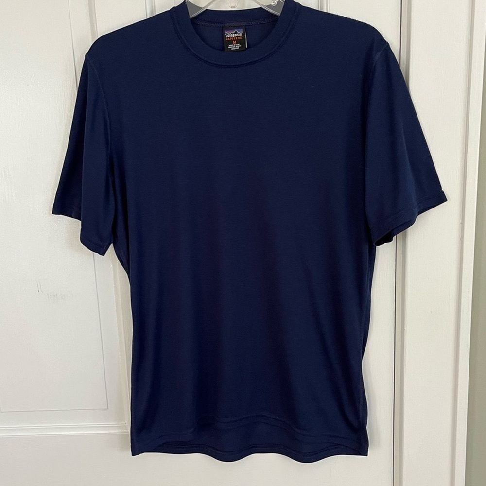 Patagonia Capilene Cool Short-Sleeve Shirt Navy Mens Size Medium