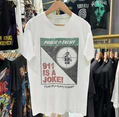 Public Enemy 911 Is A Joke Aged T-Shirt White XL