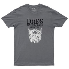 Dad With Beards Are Better Mens T Shirt Fathers Day Novelty Tee Top