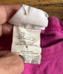 CHAMPION LIFE FLOSS STITCH C LOGO HERITAGE TEE SHIRT PEONY PINK MENS SIZE LARGE