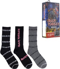 Iron Maiden – Perri’s – Iron Maiden – Crew Socks (Assorted Styles 3 Pack Gift Bo