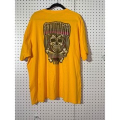 Gildan Sturgis Motor Classic 2014 T-Shirt Mens 2XL Yellow Skull Graphic Rally