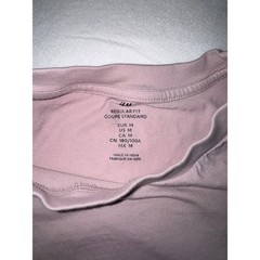 H&M T-Shirt Mens Medium Mauve Pink Regular Fit Short Sleeve Cotton Crew Neck