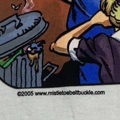 Vintage Y2k Adult XL Funny NSFW Humor Shirt Mistletoe Belt Buckle Company
