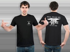 NEW Navy Seal Team 6 Six Devgru Silver Team Black Navy White Custom T-Shirt