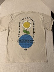 ALAB Be Your Own Ray Of F#cking Sunshine T-Shirt Off White L 2-Sided 100% Cotton