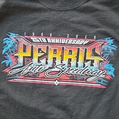 Black Perris Auto Speedway Graphic Tshirt Small