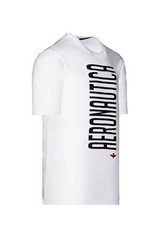 AERONAUTICA MILITARY MENS WHITE COTTON T-SHIRT MADE IN ITALY