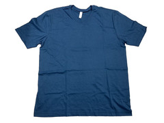 American Apparel Sustainable Collection Unisex V-neck T-shirt 100% cotton BLUE L