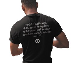 Iron Gods IRON 3:16 Workout T-Shirt, Gym Shirt, Mens Gym Clothing, Gym Outfit