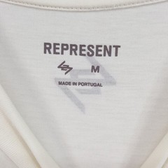 REPRESENT Shirt Mens Medium Cream Pullover Crew Oversized Team 247 T-Shirt Tee